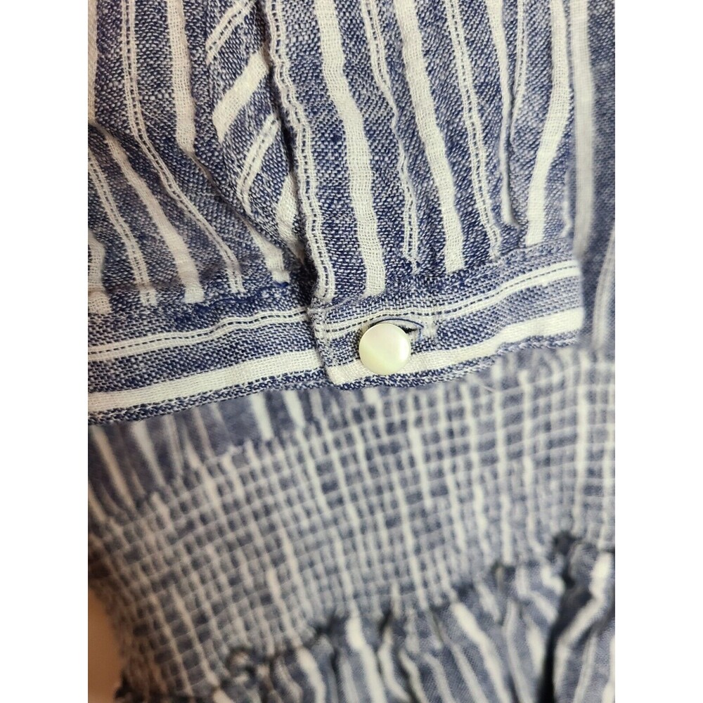 Rails Jasmine Tibet Stripe Lightweight Linen Long… - image 7